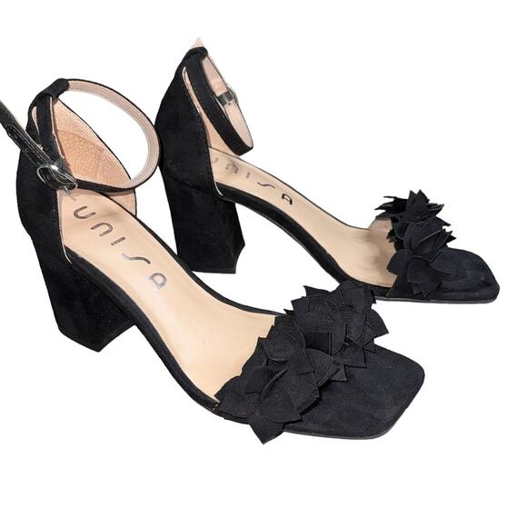 UNISA Black Cozzie Open Toe Block Heeled Sandals Women’s - Picture 12 of 12